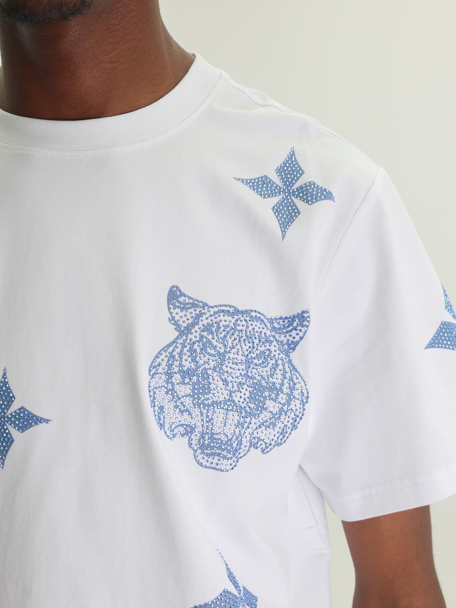 Cutty T-Shirt AOP Tiger Logo White